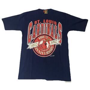 Vintage ‘92 St Louis Cardinals 100th Anniversary Navy T-shirt USA Size Large